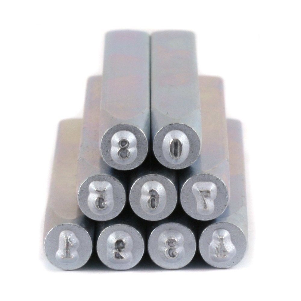 Metal Stamping Tools Beaducation Chronicle Number Stamp Set 3/32" (2.4mm)